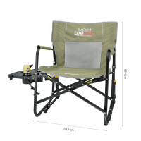 Extra Wide Camping Chair with Rocking Function and Table