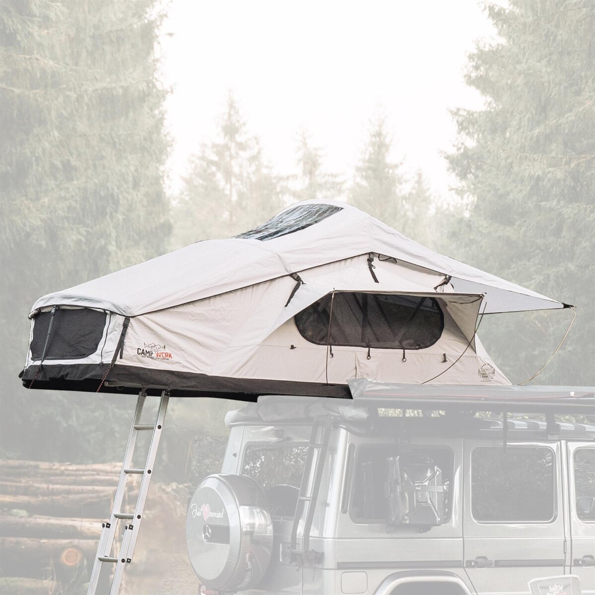 Adventure 140 Rooftop Tent Gray incl. Storage Net
